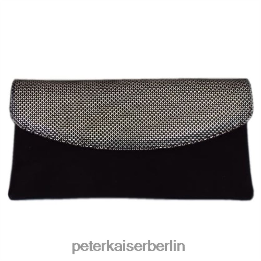 8V264D265 Peter Kaiser Winema-Clutch schwarzes Wildleder Frauen Zubehör