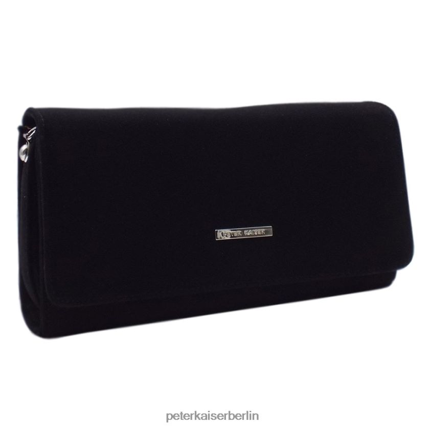 8V264D268 Peter Kaiser Stilvolle Clutch von Lanelle schwarzes Wildleder Frauen Zubehör