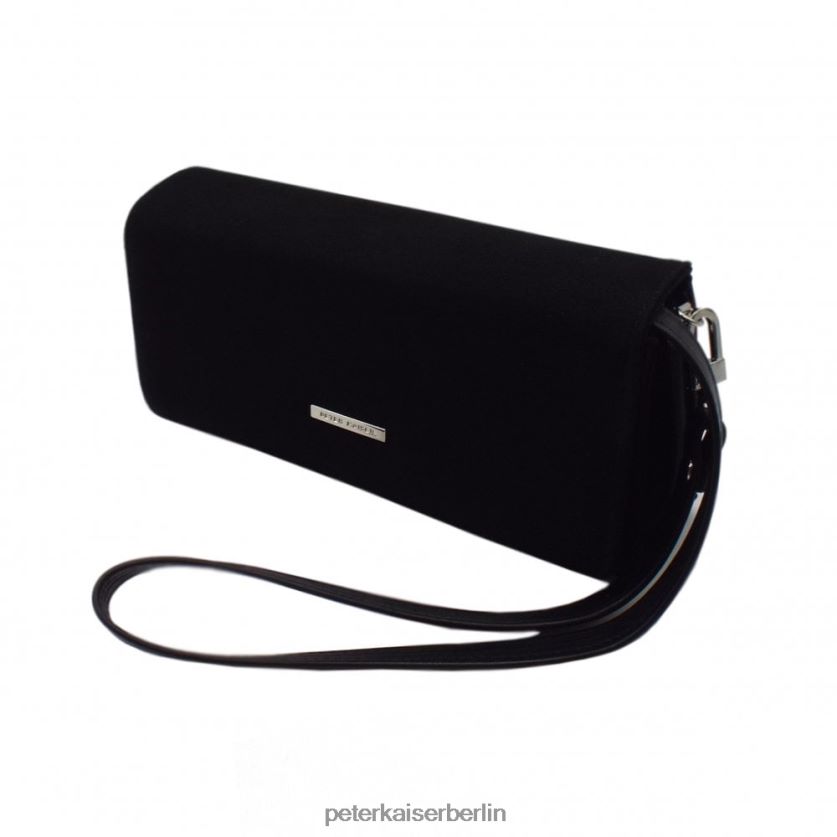 8V264D268 Peter Kaiser Stilvolle Clutch von Lanelle schwarzes Wildleder Frauen Zubehör