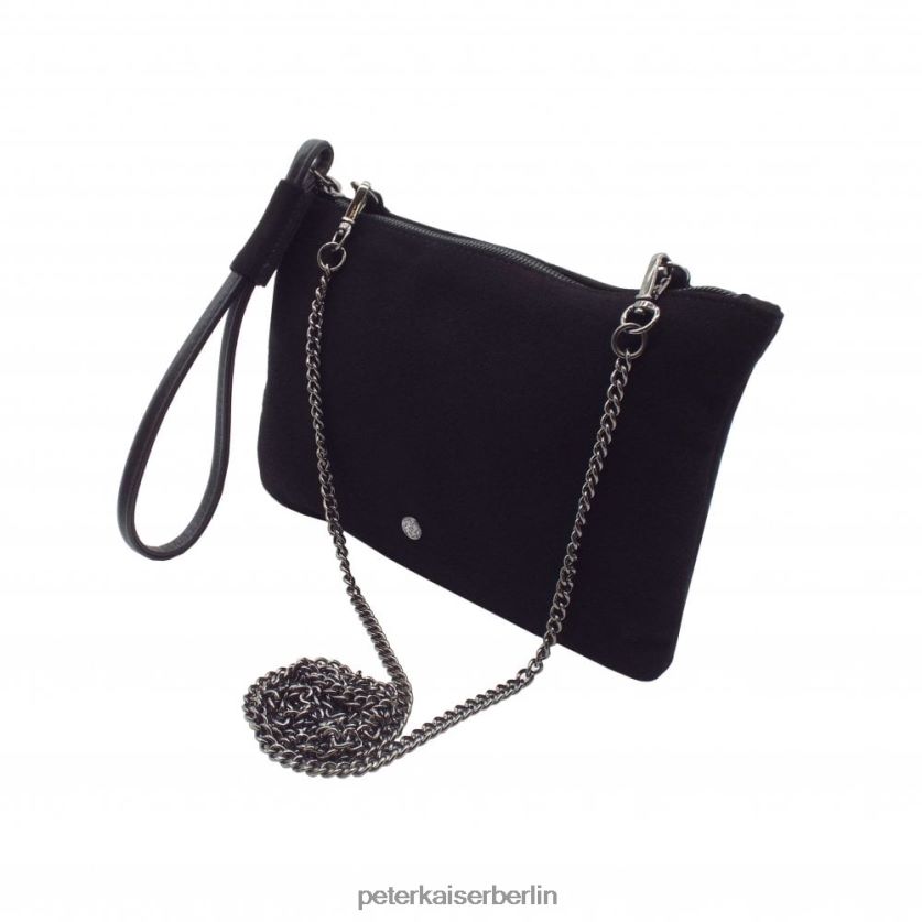 8V264D270 Peter Kaiser Stilvolle Clutch von Waida klassisches schwarzes Wildleder Frauen Zubehör