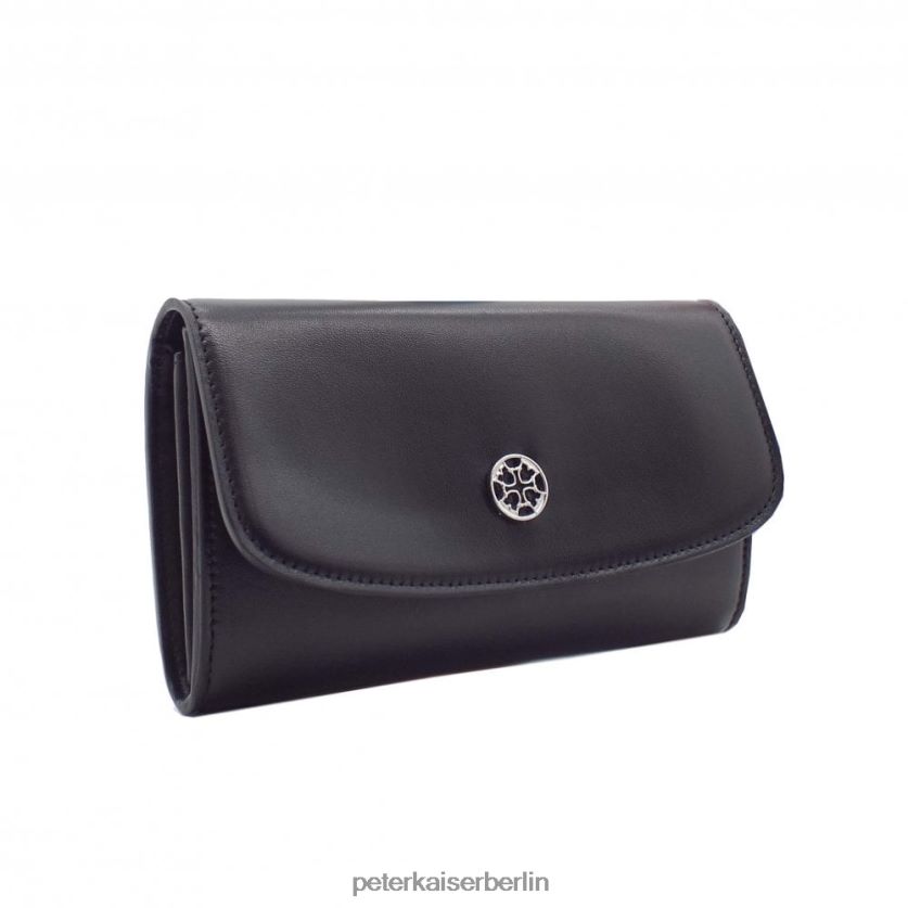 8V264D282 Peter Kaiser Stilvolle Leder-Clutch von Kiran Schwarz Frauen Zubehör