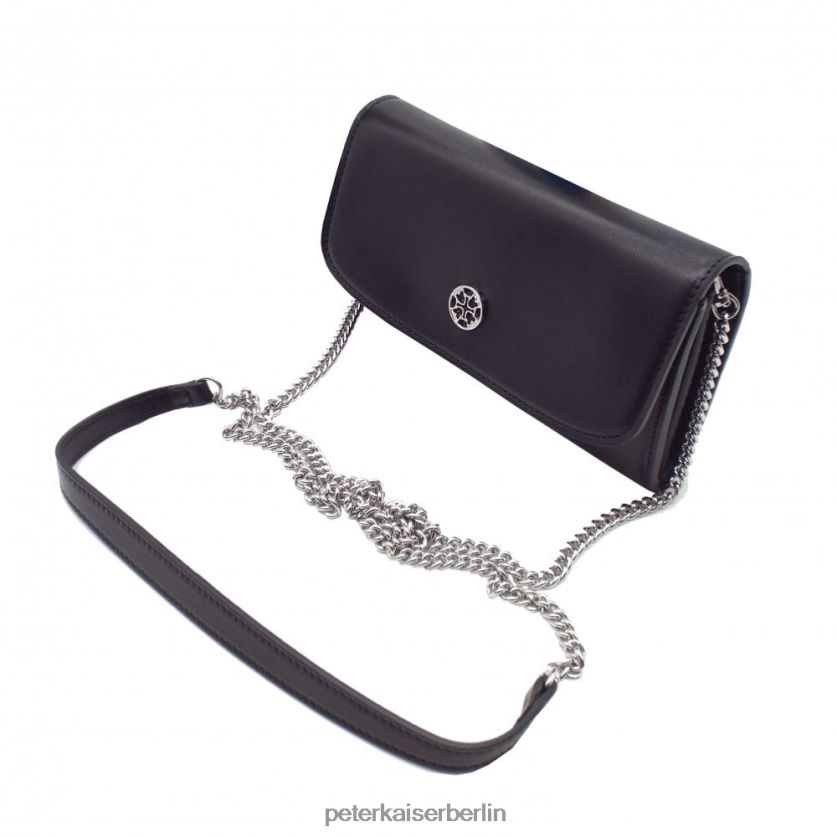 8V264D282 Peter Kaiser Stilvolle Leder-Clutch von Kiran Schwarz Frauen Zubehör
