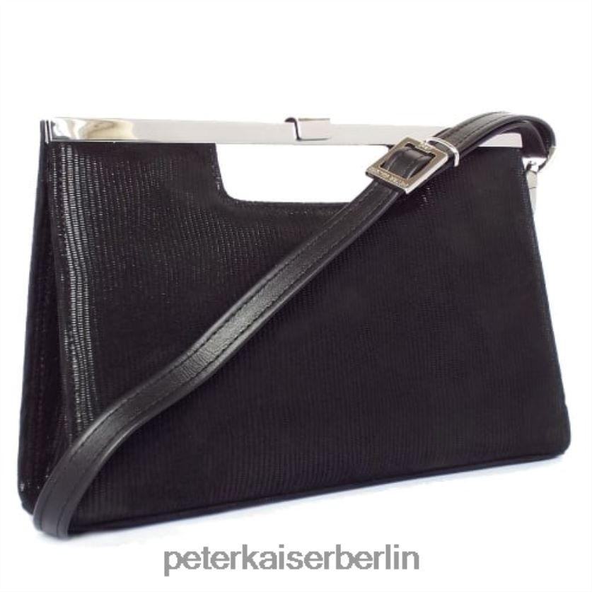 8V264D259 Peter Kaiser Wye-Abendtasche schwarzes Eidechsenwildleder Frauen Zubehör